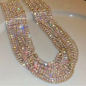 Beautiful multi strand statement necklace Great for New years!